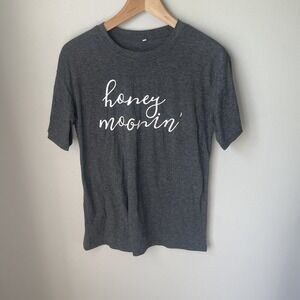 Honeymoon Womens Shirt Gray‎ Short Sleeve Size Small